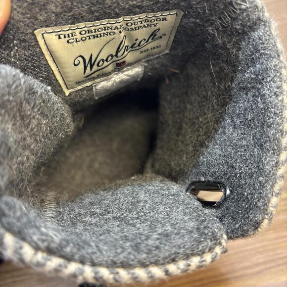 Woolrich Black Leather Herringbone Wool Waterproof Boots | Women’s 6 | Excellent - Picture 10 of 12